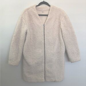 Uniqlo, Cream Fleece Zip Jacket, Size S